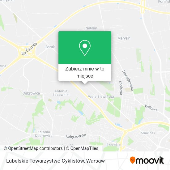 Mapa Lubelskie Towarzystwo Cyklistów