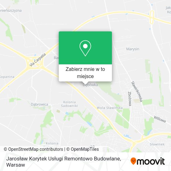 Mapa Jarosław Korytek Usługi Remontowo Budowlane