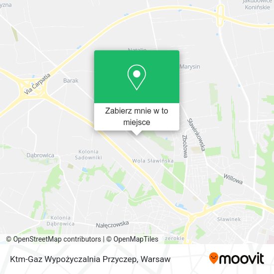 Mapa Ktm-Gaz Wypożyczalnia Przyczep