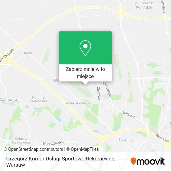 Mapa Grzegorz Komor Usługi Sportowo-Rekreacyjne