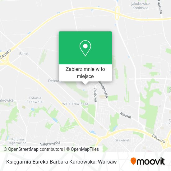 Mapa Księgarnia Eureka Barbara Karbowska