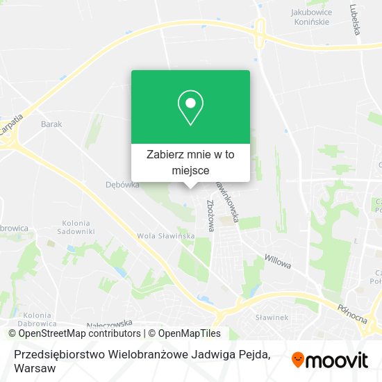 Mapa Przedsiębiorstwo Wielobranżowe Jadwiga Pejda