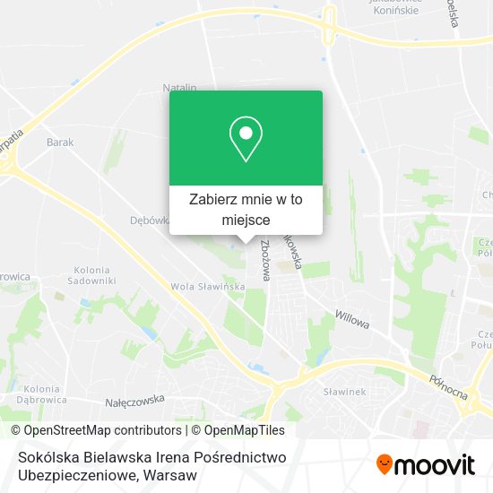 Mapa Sokólska Bielawska Irena Pośrednictwo Ubezpieczeniowe