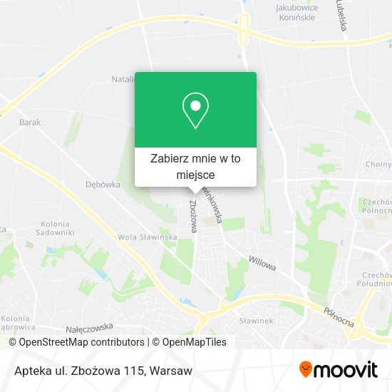 Mapa Apteka ul. Zbożowa 115