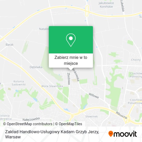 Mapa Zakład Handlowo-Usługowy Kadam Grzyb Jerzy