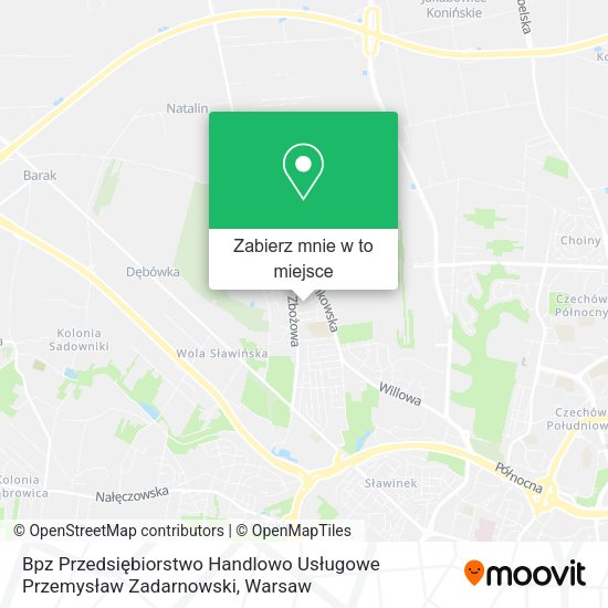 Mapa Bpz Przedsiębiorstwo Handlowo Usługowe Przemysław Zadarnowski