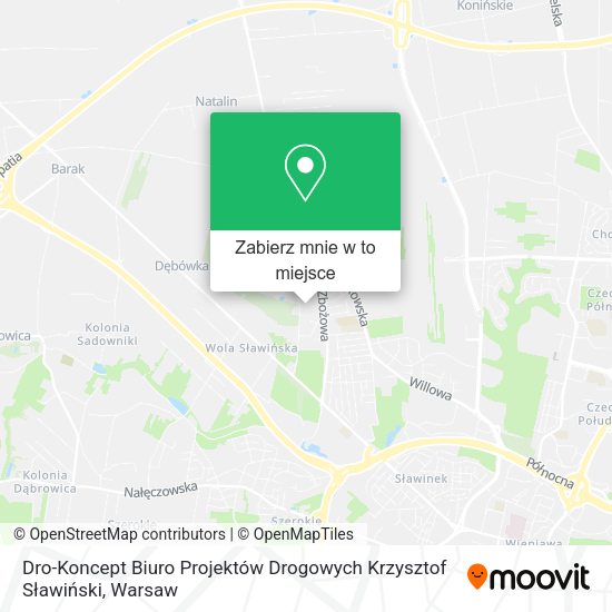 Mapa Dro-Koncept Biuro Projektów Drogowych Krzysztof Sławiński