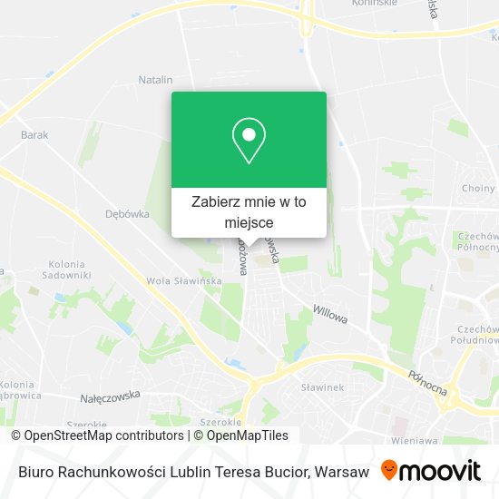 Mapa Biuro Rachunkowości Lublin Teresa Bucior