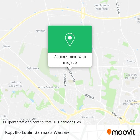 Mapa Kopytko Lublin Garmaze