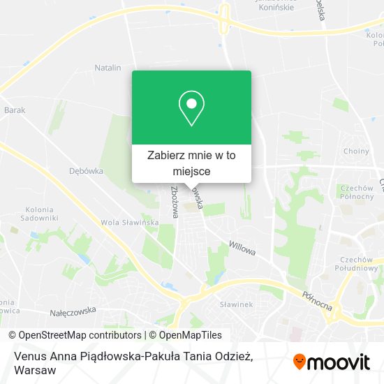 Mapa Venus Anna Piądłowska-Pakuła Tania Odzież