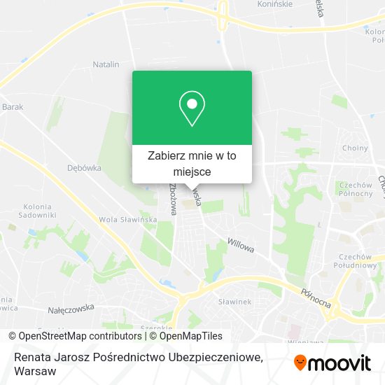 Mapa Renata Jarosz Pośrednictwo Ubezpieczeniowe