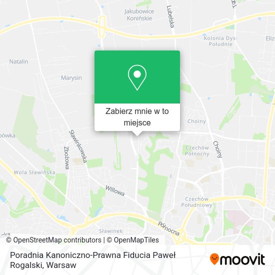 Mapa Poradnia Kanoniczno-Prawna Fiducia Paweł Rogalski