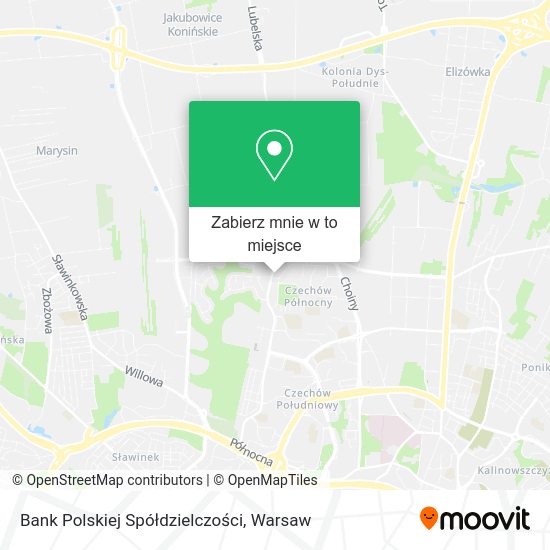 Mapa Bank Polskiej Spółdzielczości