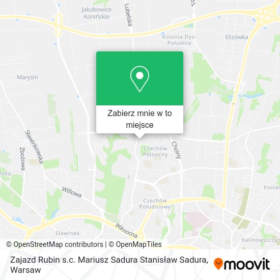 Mapa Zajazd Rubin s.c. Mariusz Sadura Stanisław Sadura