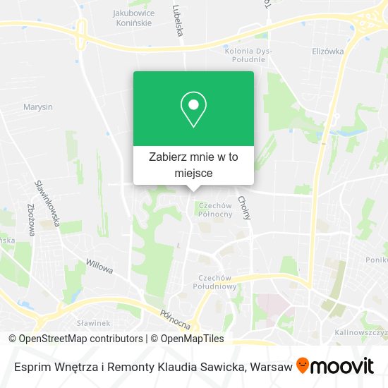 Mapa Esprim Wnętrza i Remonty Klaudia Sawicka