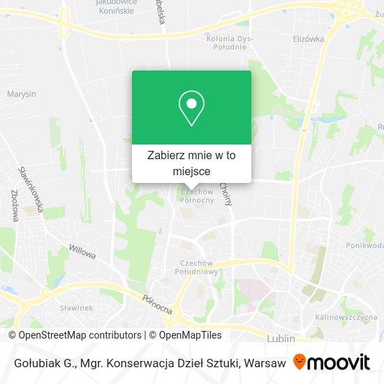 Mapa Gołubiak G., Mgr. Konserwacja Dzieł Sztuki