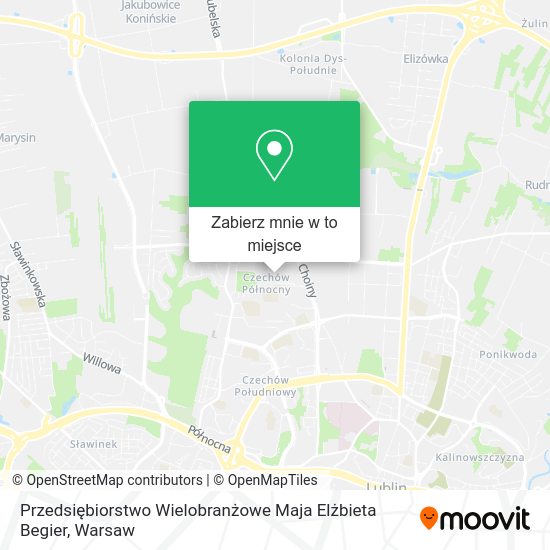 Mapa Przedsiębiorstwo Wielobranżowe Maja Elżbieta Begier