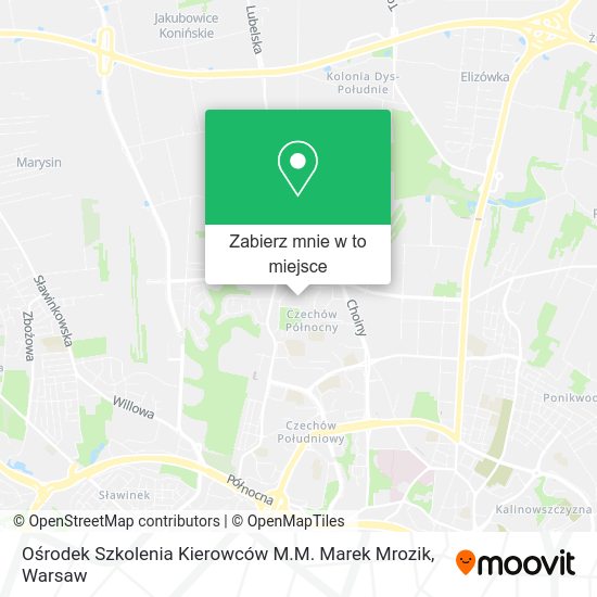 Mapa Ośrodek Szkolenia Kierowców M.M. Marek Mrozik