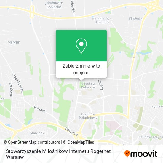 Mapa Stowarzyszenie Miłośników Internetu Rogernet