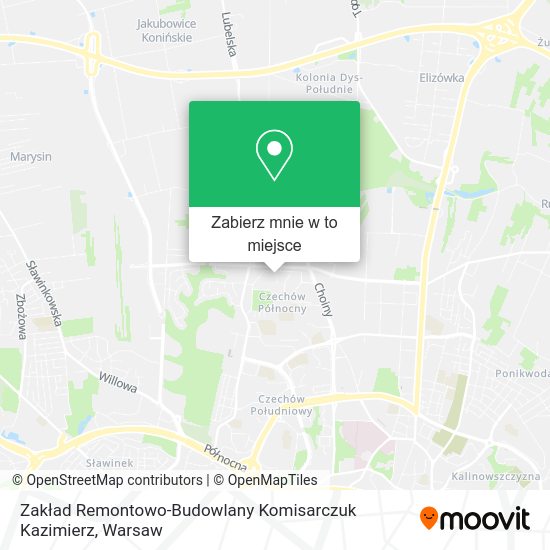 Mapa Zakład Remontowo-Budowlany Komisarczuk Kazimierz