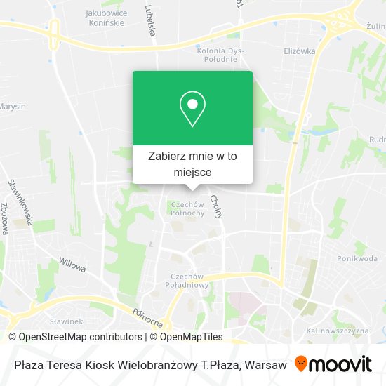 Mapa Płaza Teresa Kiosk Wielobranżowy T.Płaza