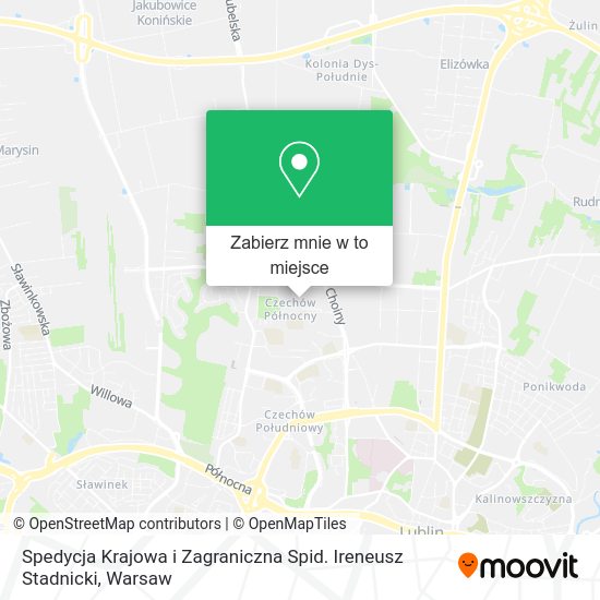 Mapa Spedycja Krajowa i Zagraniczna Spid. Ireneusz Stadnicki