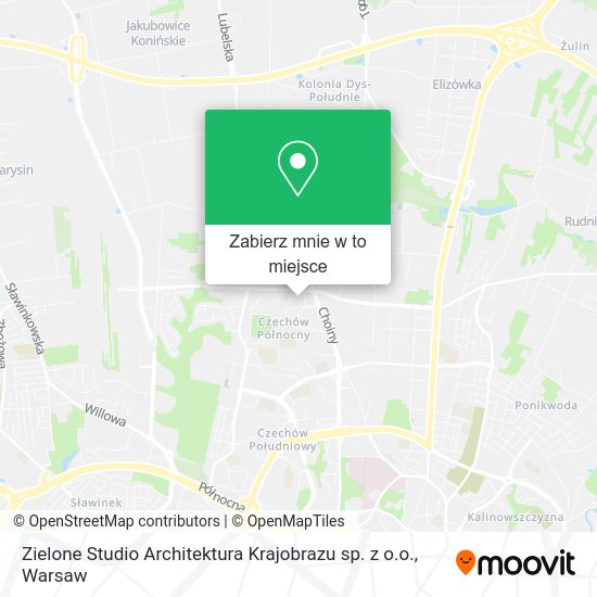 Mapa Zielone Studio Architektura Krajobrazu sp. z o.o.