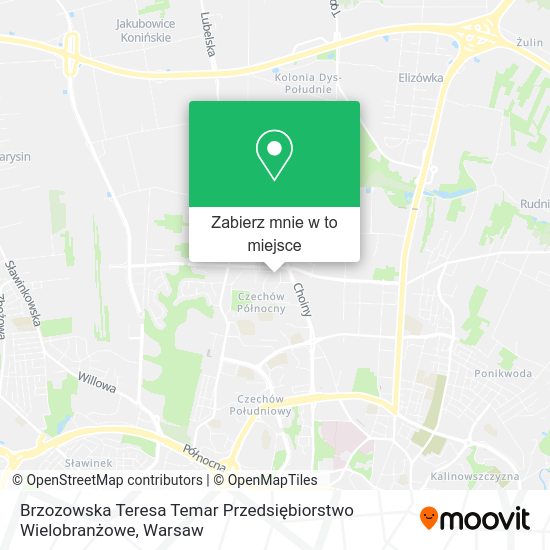 Mapa Brzozowska Teresa Temar Przedsiębiorstwo Wielobranżowe