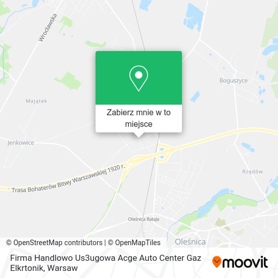 Mapa Firma Handlowo Us3ugowa Acge Auto Center Gaz Elkrtonik