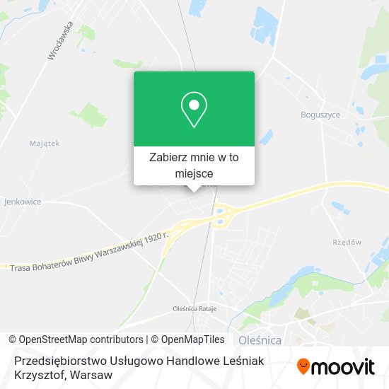 Mapa Przedsiębiorstwo Usługowo Handlowe Leśniak Krzysztof