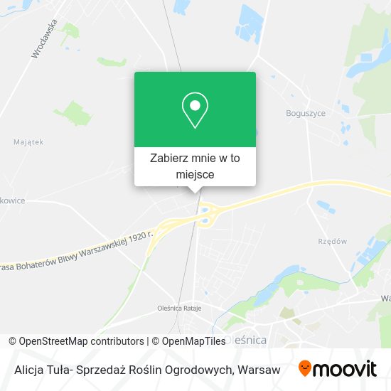 Mapa Alicja Tuła- Sprzedaż Roślin Ogrodowych