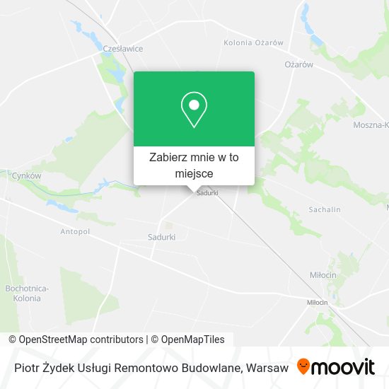 Mapa Piotr Żydek Usługi Remontowo Budowlane