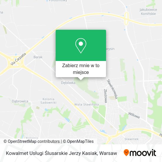 Mapa Kowalmet Usługi Ślusarskie Jerzy Kasiak