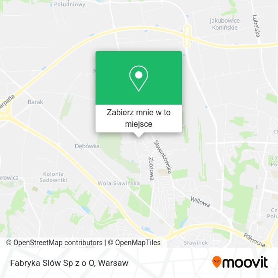 Mapa Fabryka Slów Sp z o O