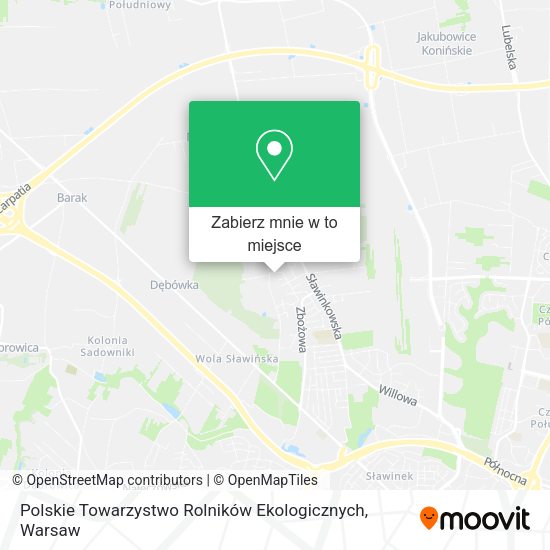 Mapa Polskie Towarzystwo Rolników Ekologicznych