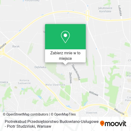 Mapa Piotreksbud Przedsiębiorstwo Budowlano-Usługowe - Piotr Studziński