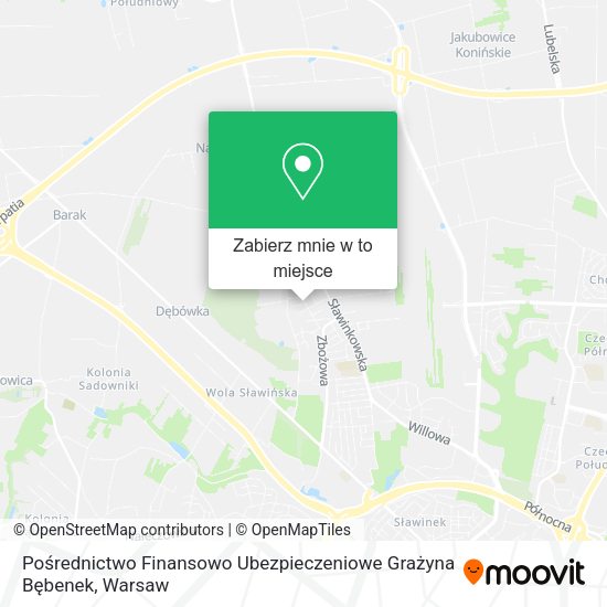 Mapa Pośrednictwo Finansowo Ubezpieczeniowe Grażyna Bębenek