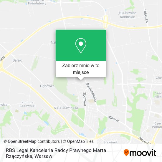 Mapa RBS Legal Kancelaria Radcy Prawnego Marta Rzączyńska