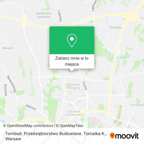 Mapa Tombud. Przedsiębiorstwo Budowlane. Tomalka K.