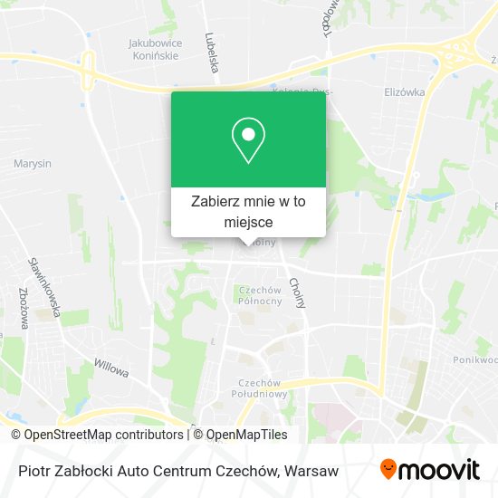 Mapa Piotr Zabłocki Auto Centrum Czechów