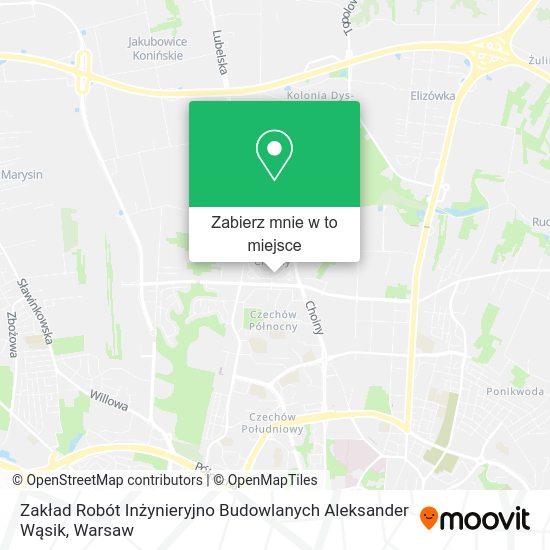 Mapa Zakład Robót Inżynieryjno Budowlanych Aleksander Wąsik