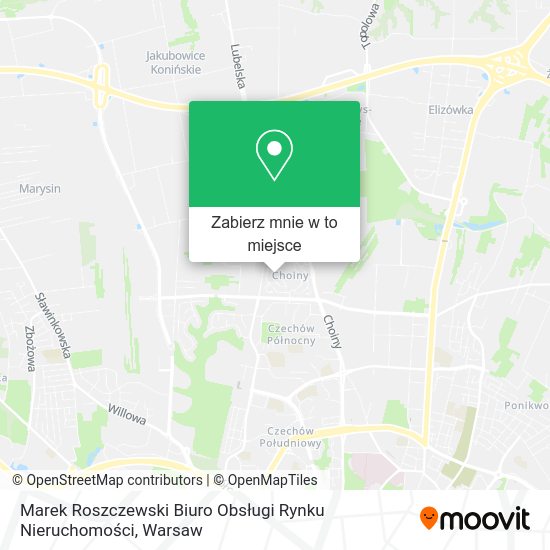 Mapa Marek Roszczewski Biuro Obsługi Rynku Nieruchomości