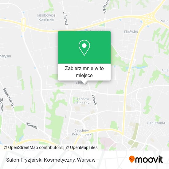 Mapa Salon Fryzjerski Kosmetyczny