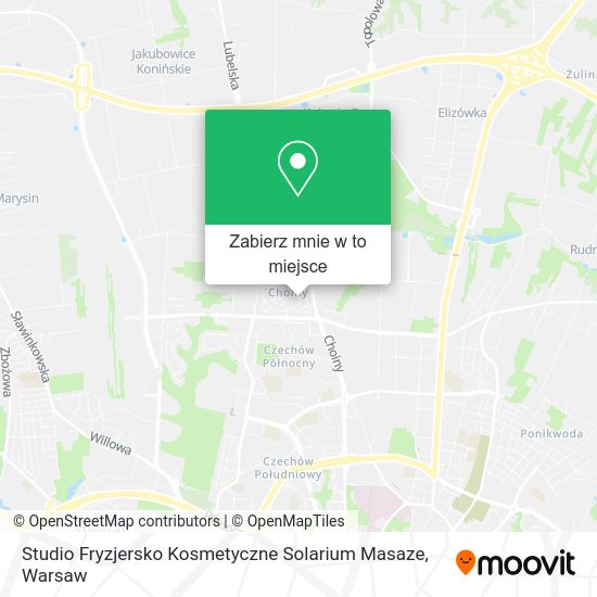 Mapa Studio Fryzjersko Kosmetyczne Solarium Masaze