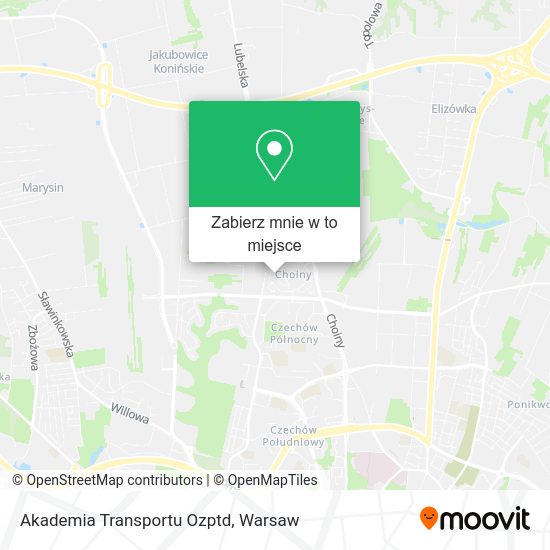 Mapa Akademia Transportu Ozptd