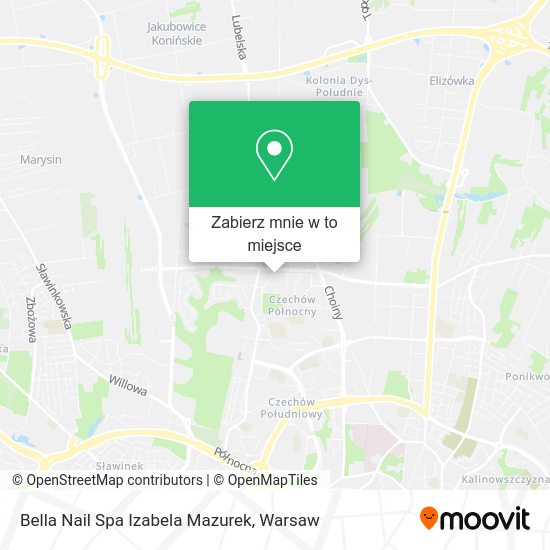 Mapa Bella Nail Spa Izabela Mazurek