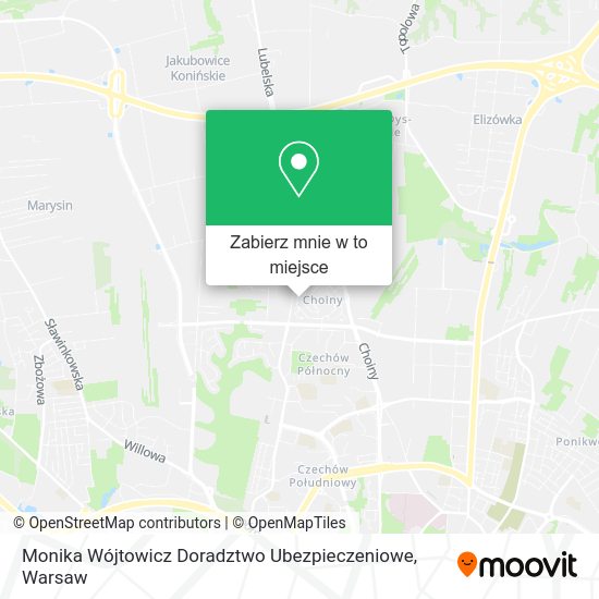 Mapa Monika Wójtowicz Doradztwo Ubezpieczeniowe