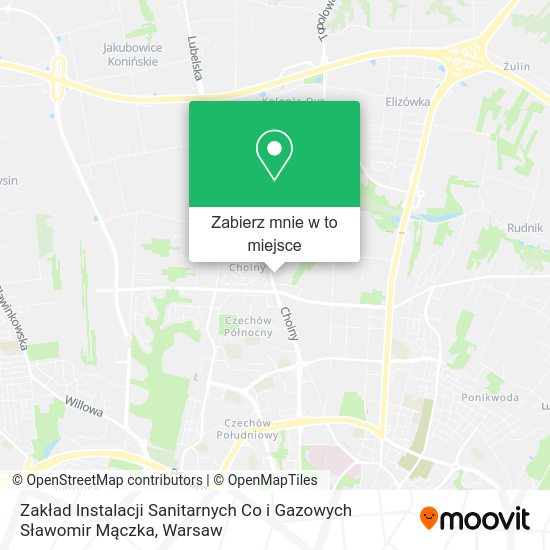 Mapa Zakład Instalacji Sanitarnych Co i Gazowych Sławomir Mączka