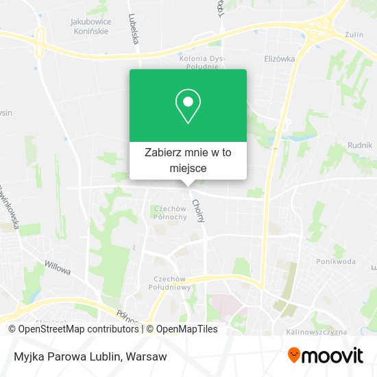 Mapa Myjka Parowa Lublin