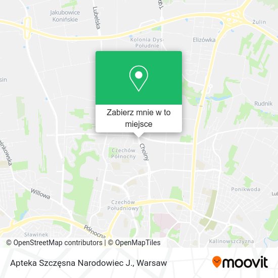 Mapa Apteka Szczęsna Narodowiec J.